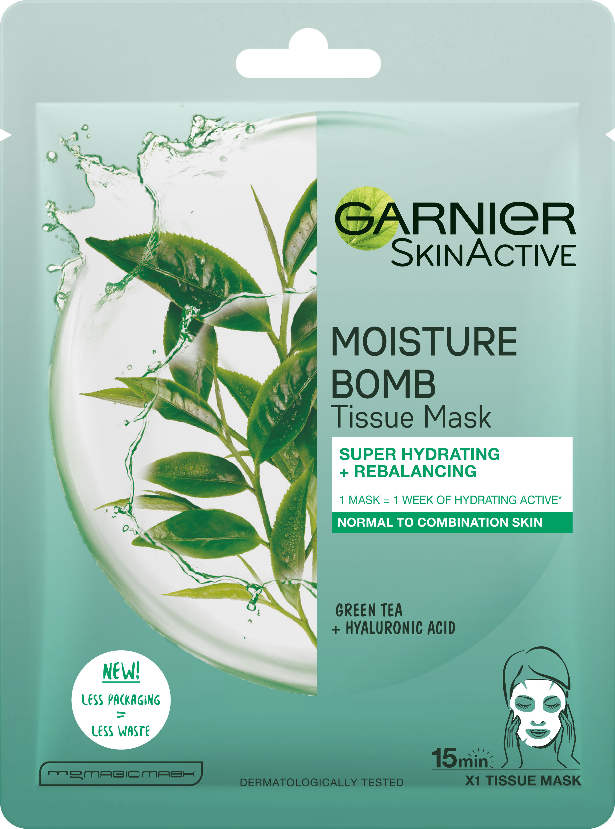 Garnier Skin Active Tissue Mask Moisture Bomb Green Tea 1 st