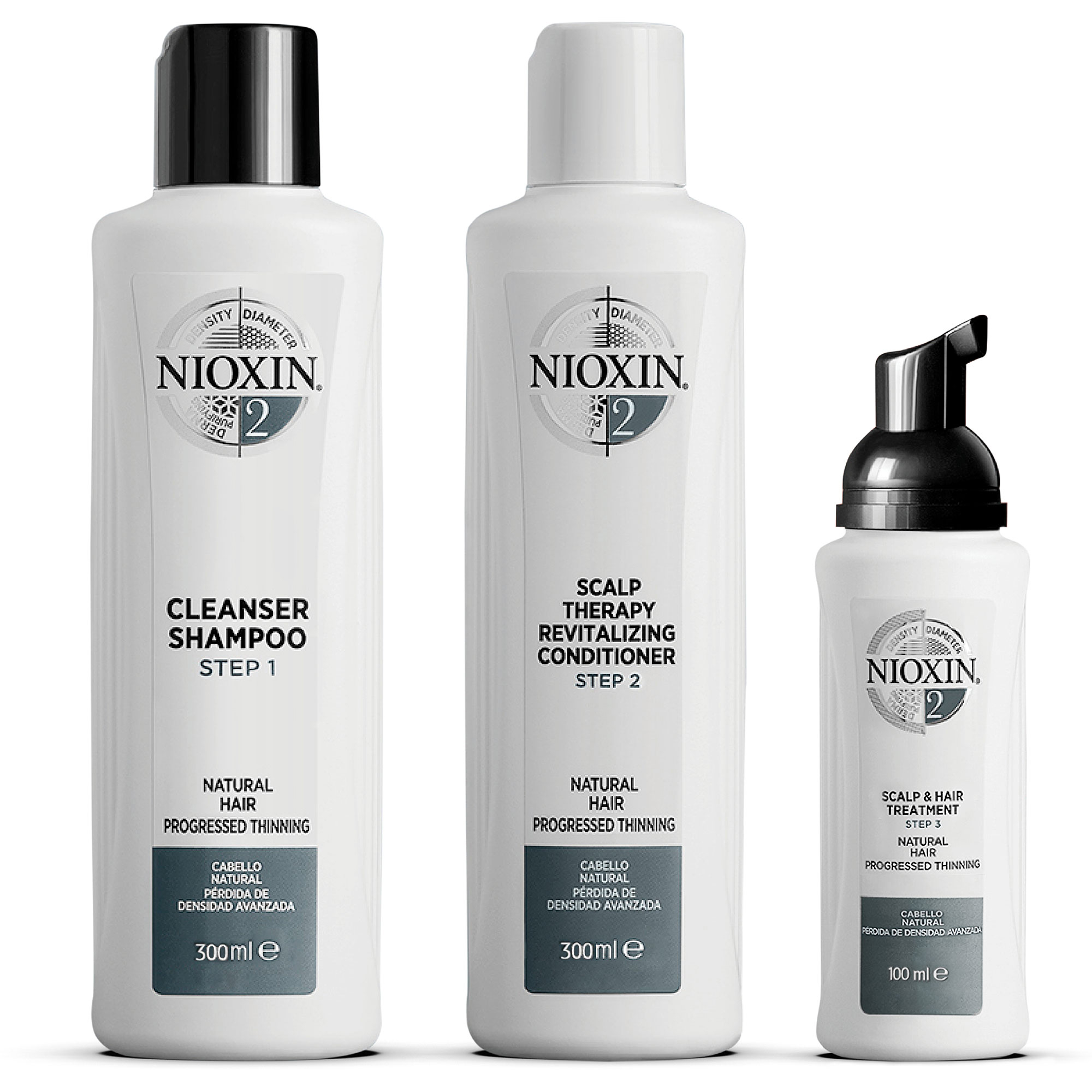 NIOXIN Hair System Kit 2 Obehandlat & Märkbart Tunt Hår 700 ml