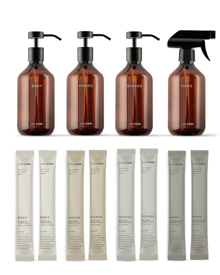 Equa Care Body & Home Full Pack 4 Flaskor & 8 Refillpåsar