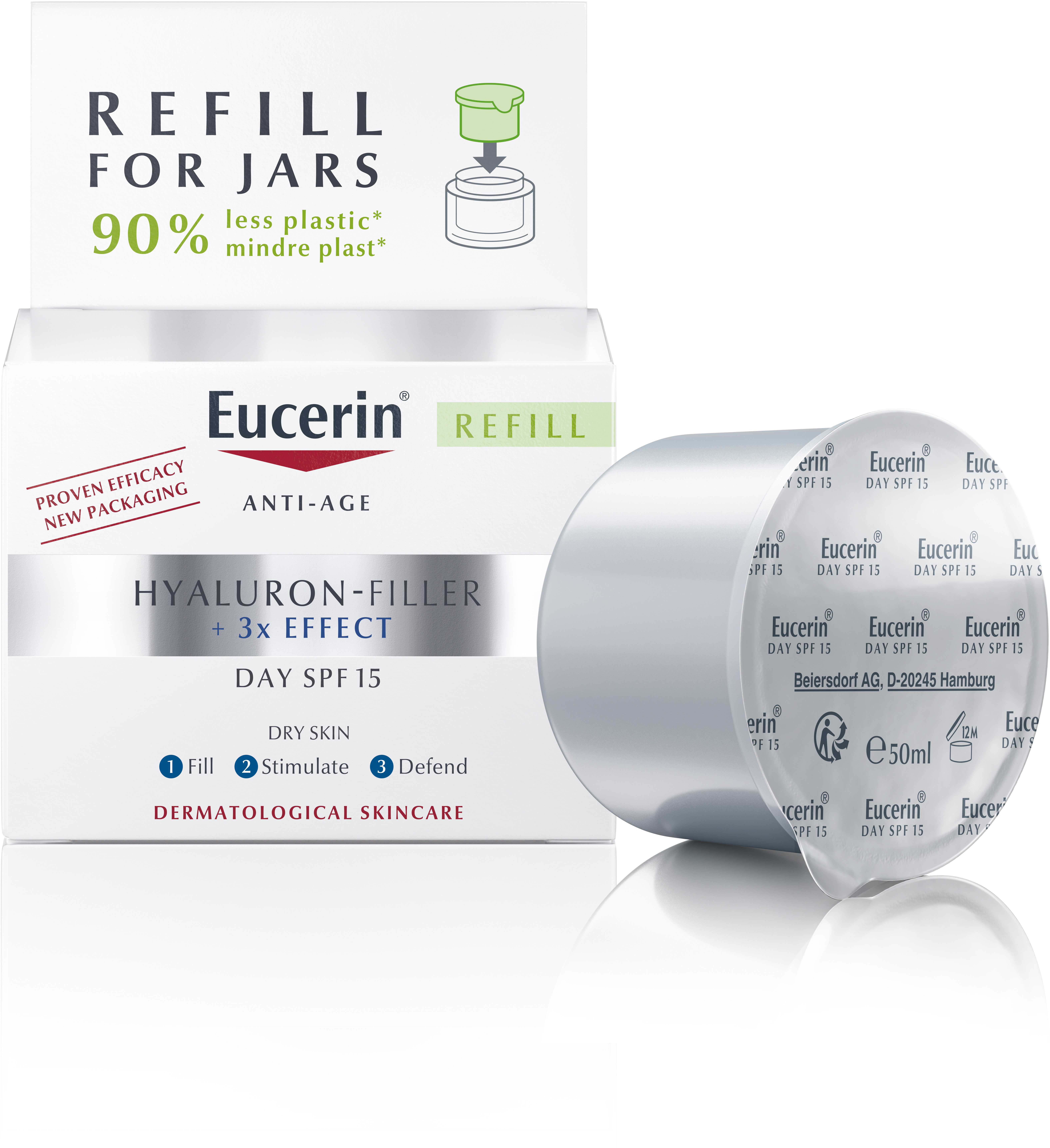 Eucerin Hyaluron-Filler +3x Effect SPF15 Dry Skin Refill 50 ml