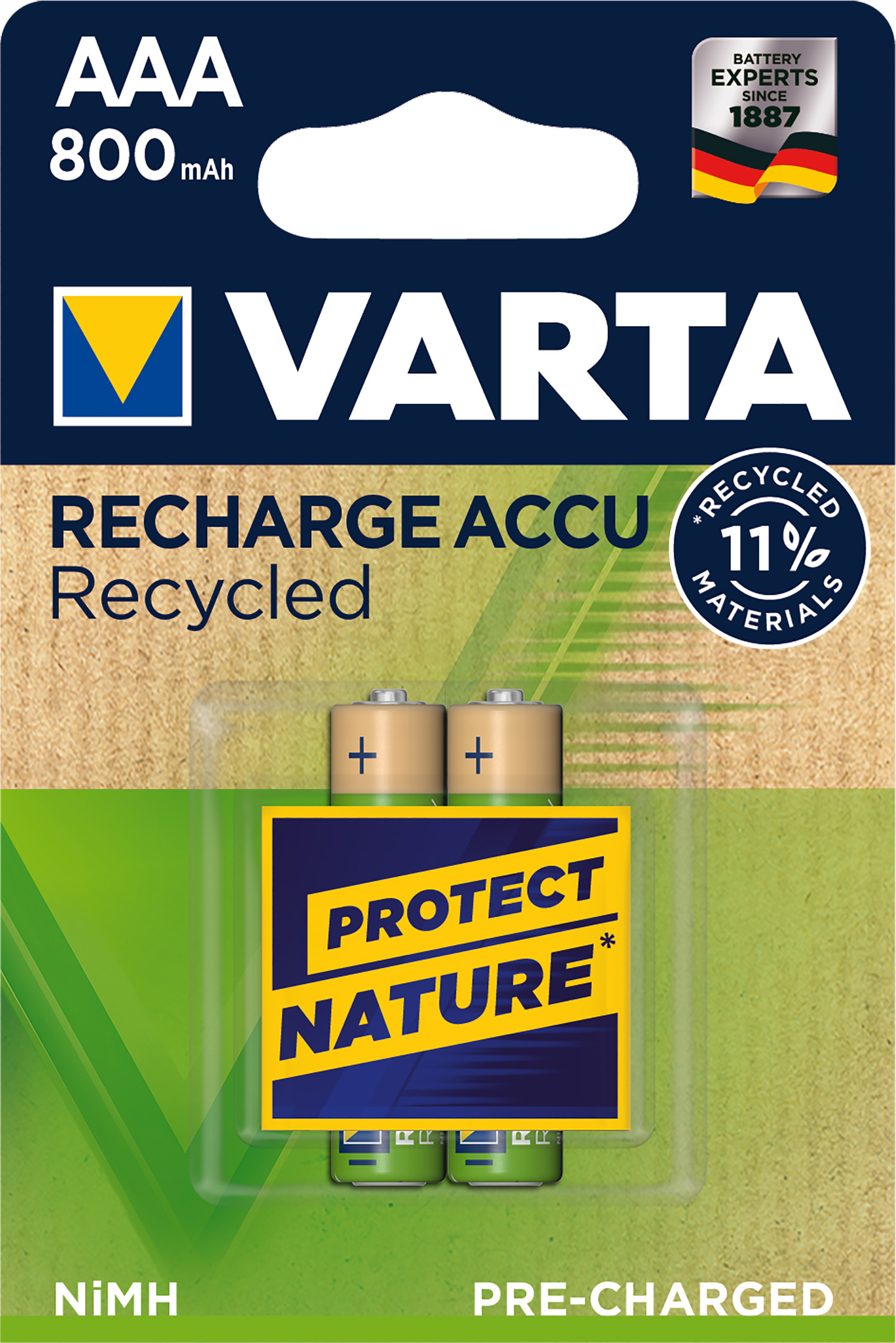 VARTA Recharge Accu Recycled 800 mah 2 stycken