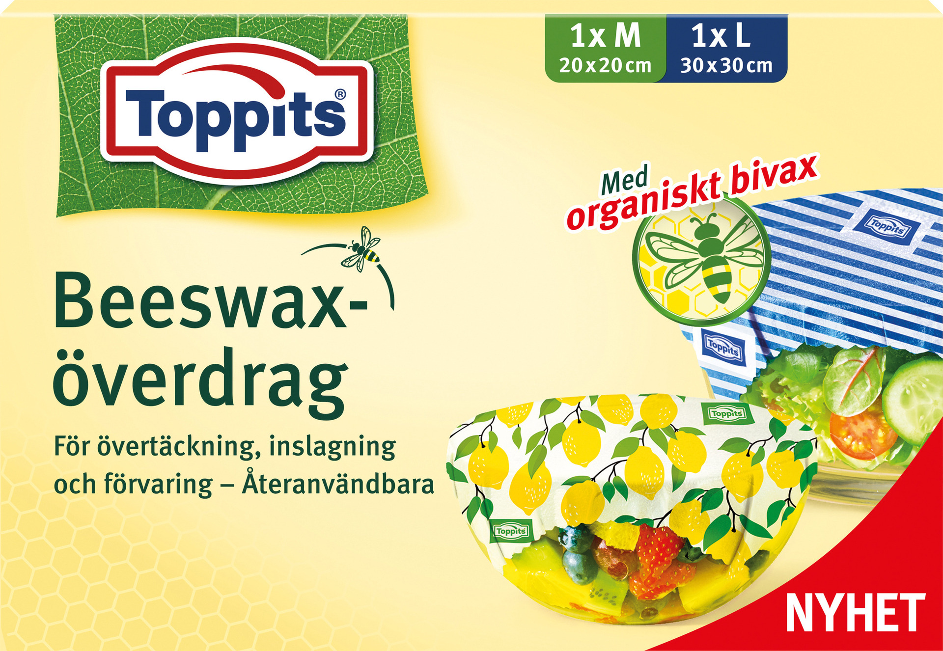 Toppits Beeswax-Överdrag 2 st
