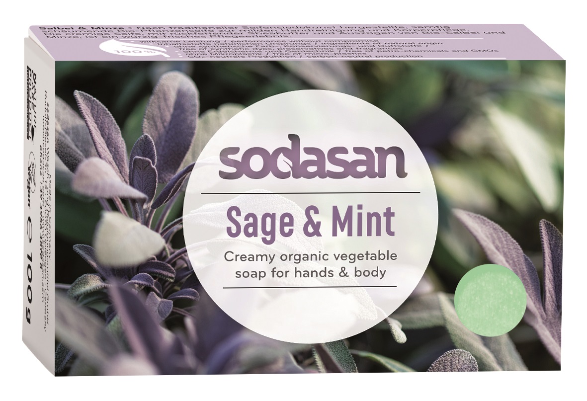 Sodasan Salvia & Mynta Tvål 100 g