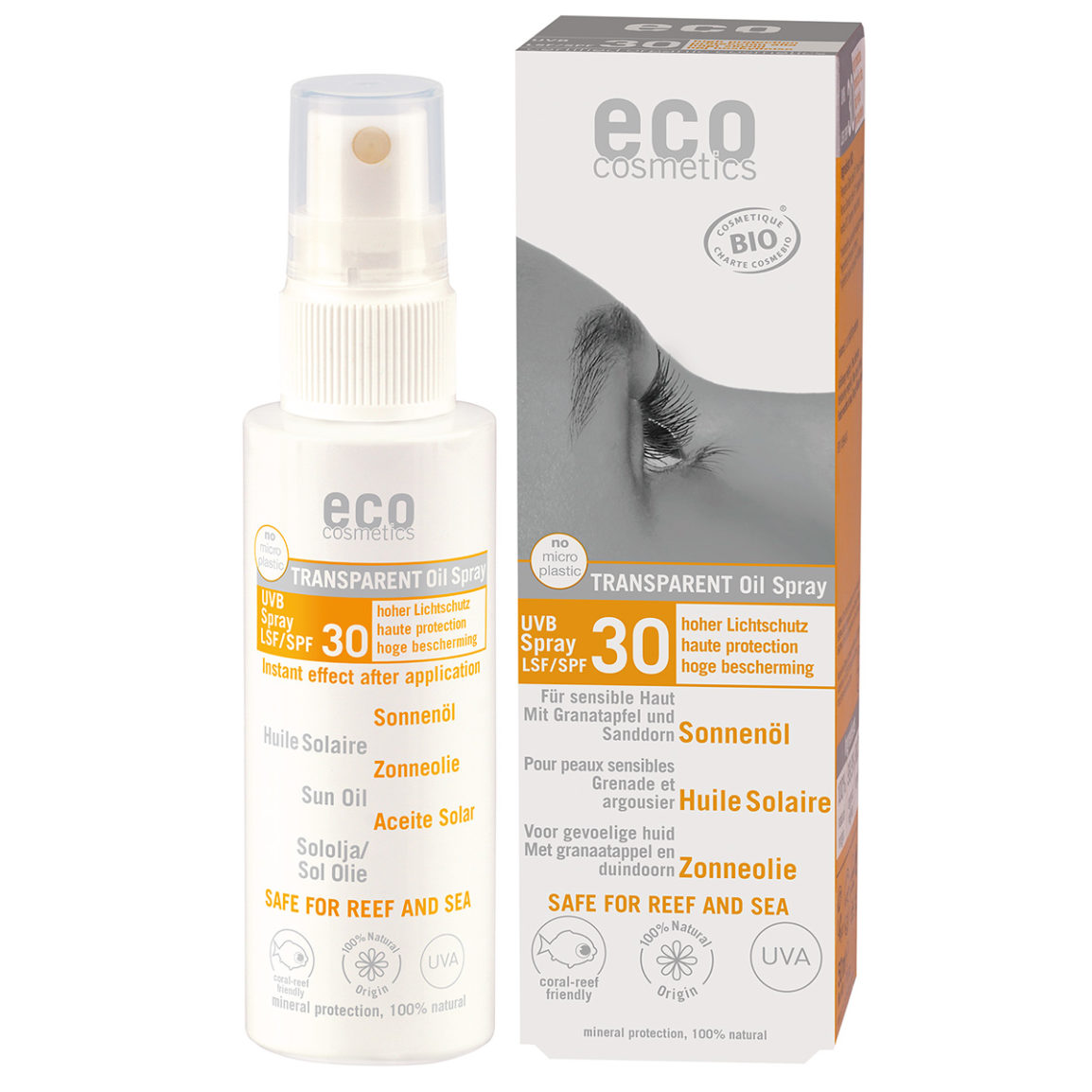 Eco Cosmtecis Transparent Oil Spray SPF30 50 ml