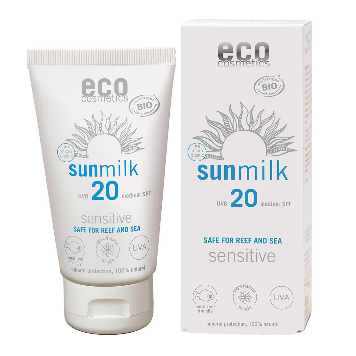 Eco Cosmetics Sun Milk SPF20 Sensitive 75 ml