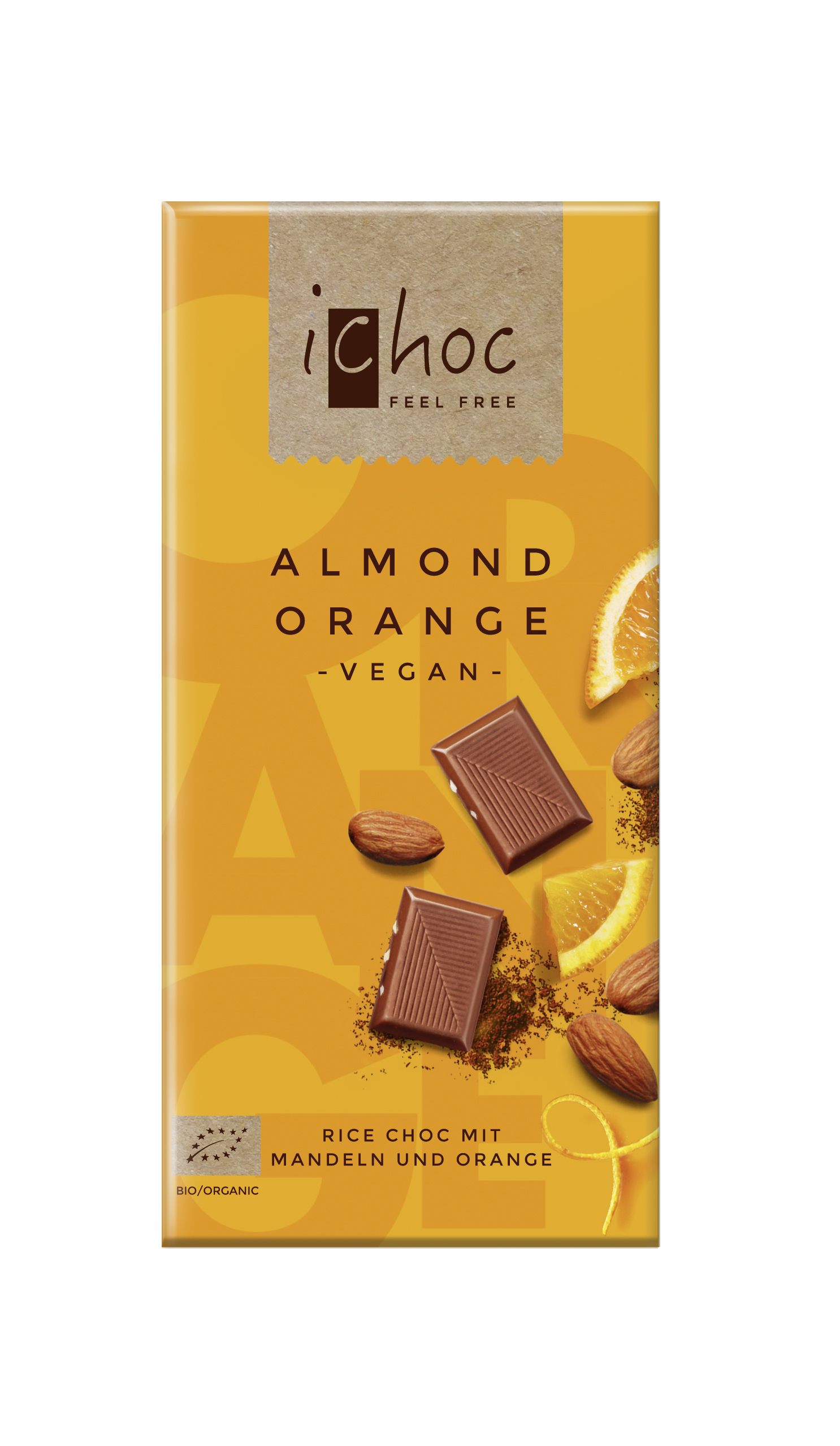 Ichoc Rischoklad Mandel & Apelsin Vegan 80 g