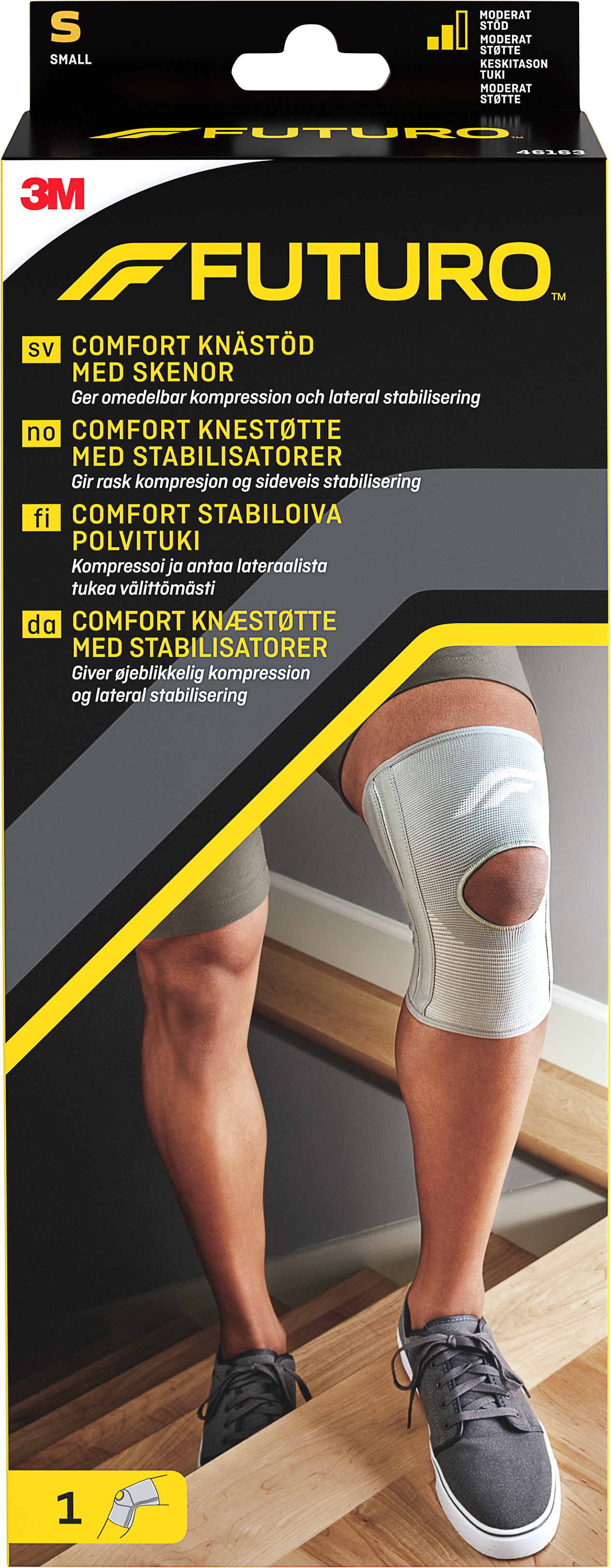 Futuro Comfort Knästöd Med Skenor S 1 st