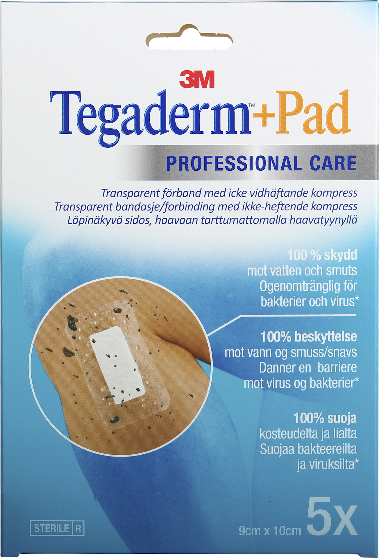 3M Tegaderm+Pad Duschbart Förband 9 x 10 cm 5 st