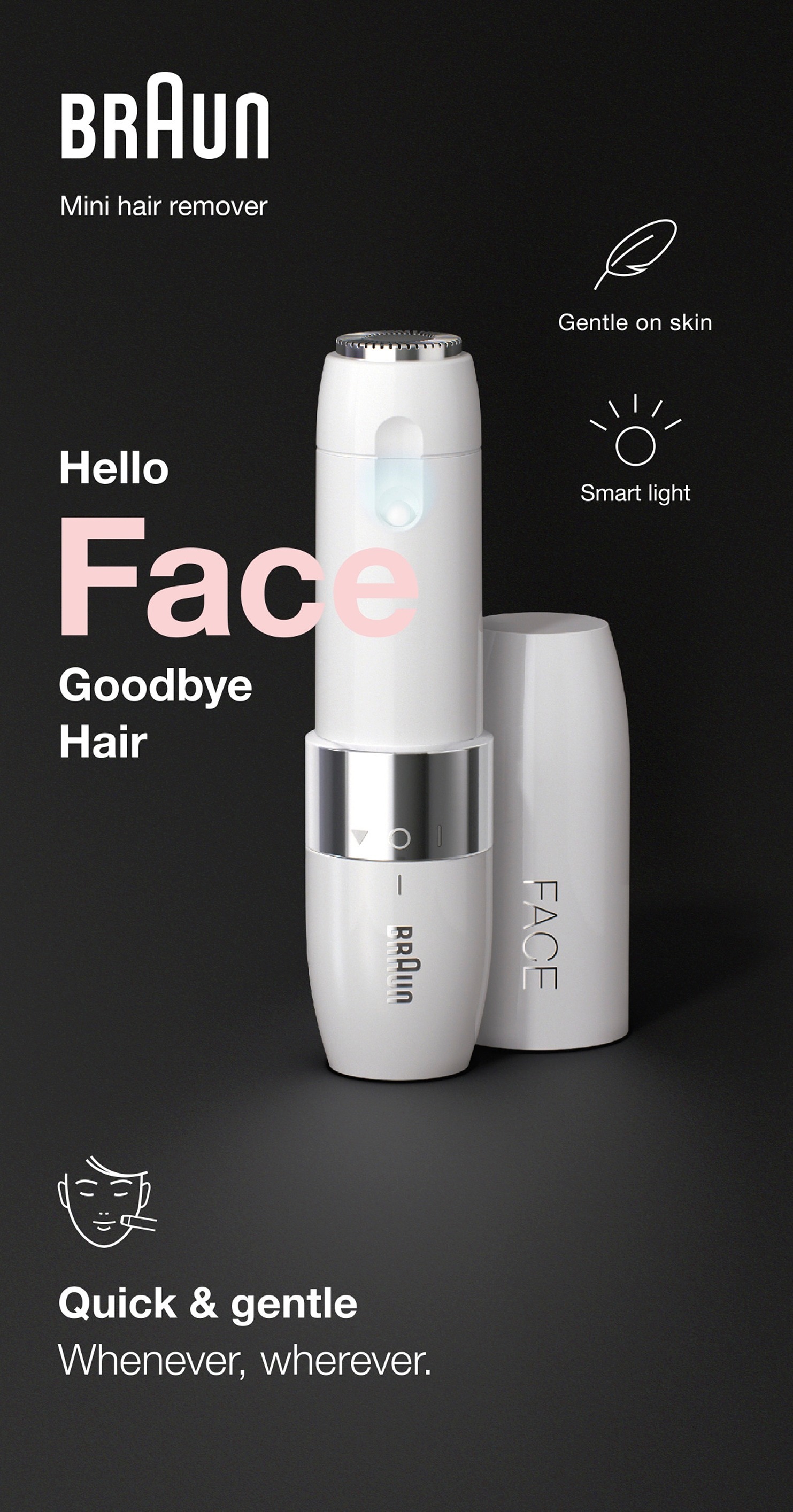 Braun Face Mini Hårborttagare FS1000 Vit