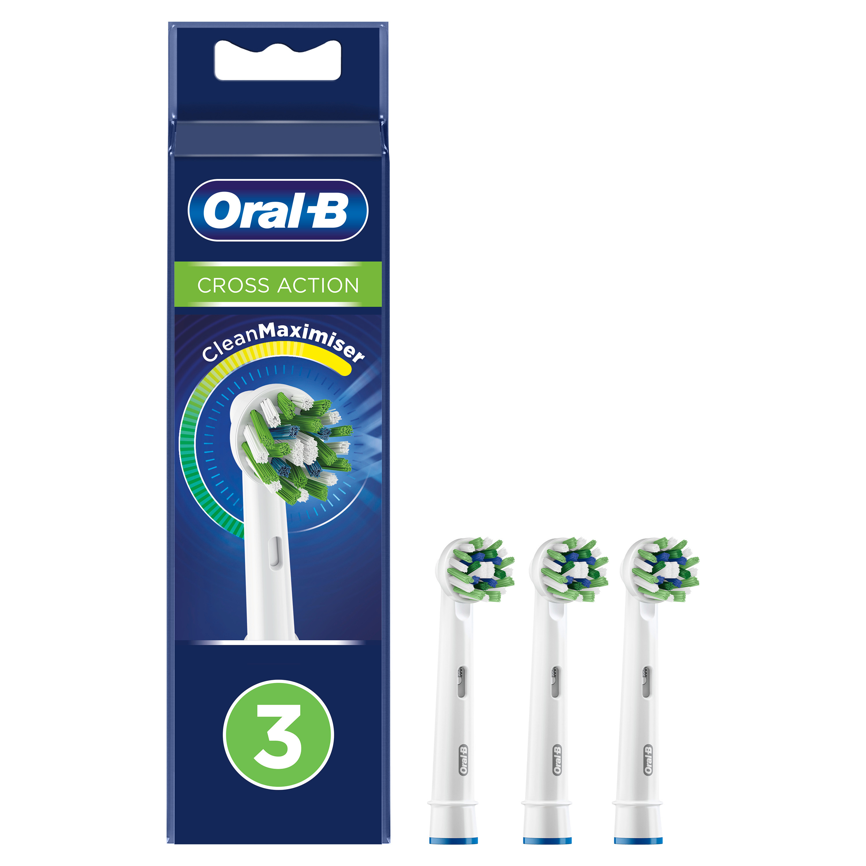 Oral-B Cross Action Tandborsthuvuden 3 st