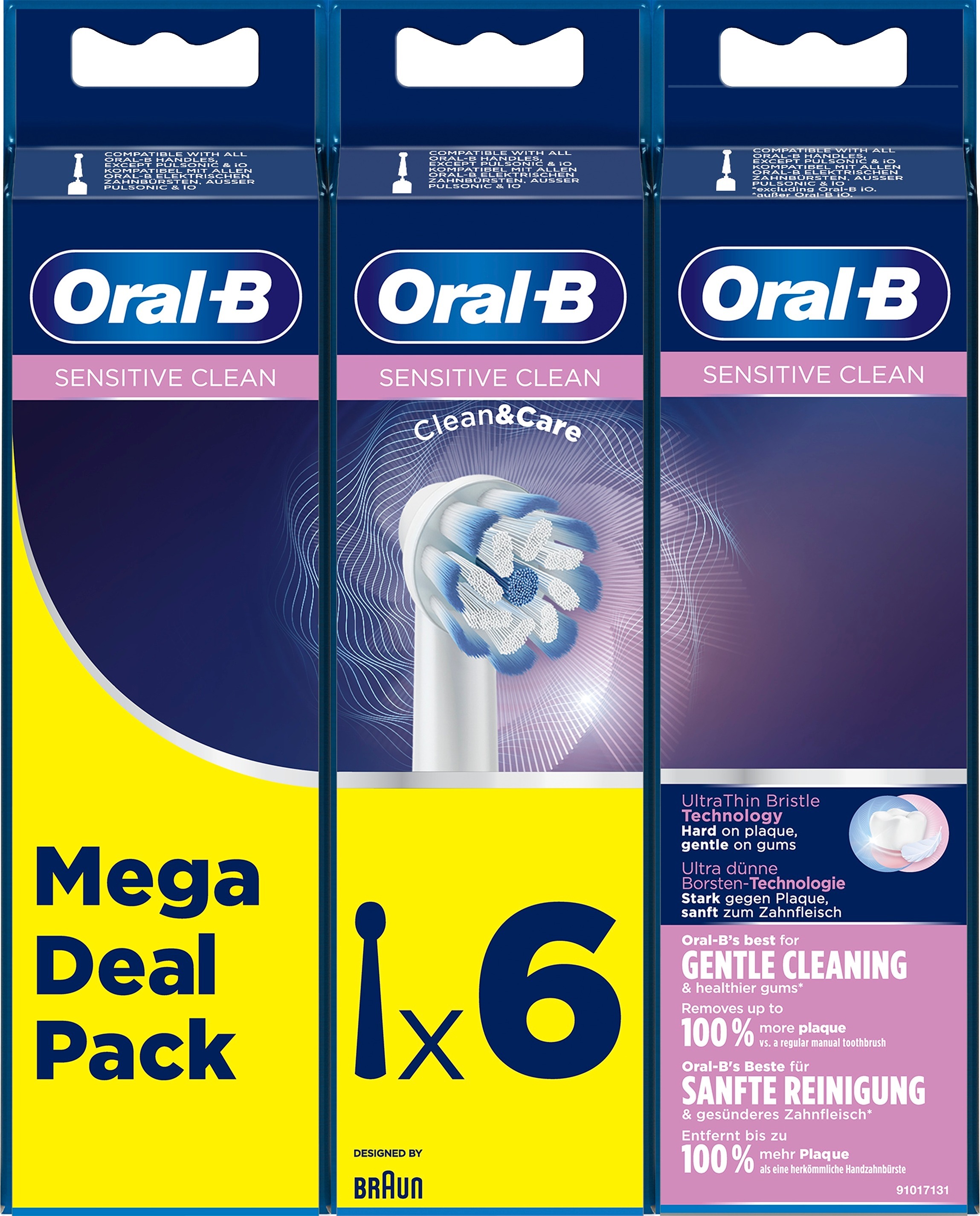 Oral-B Sensitive Clean Borsthuvud Refill 6 st