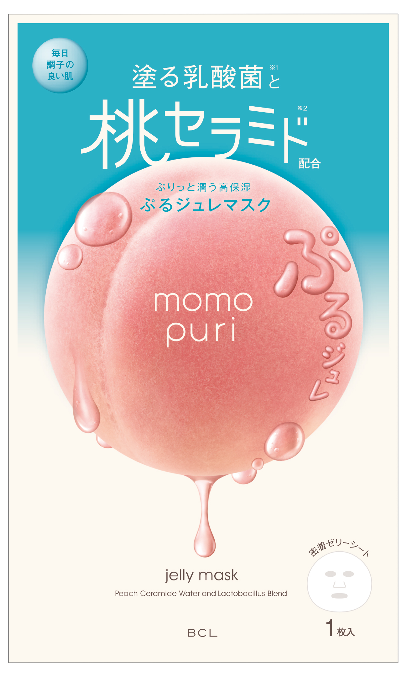 BCL Momopuri Jelly Mask 4 st