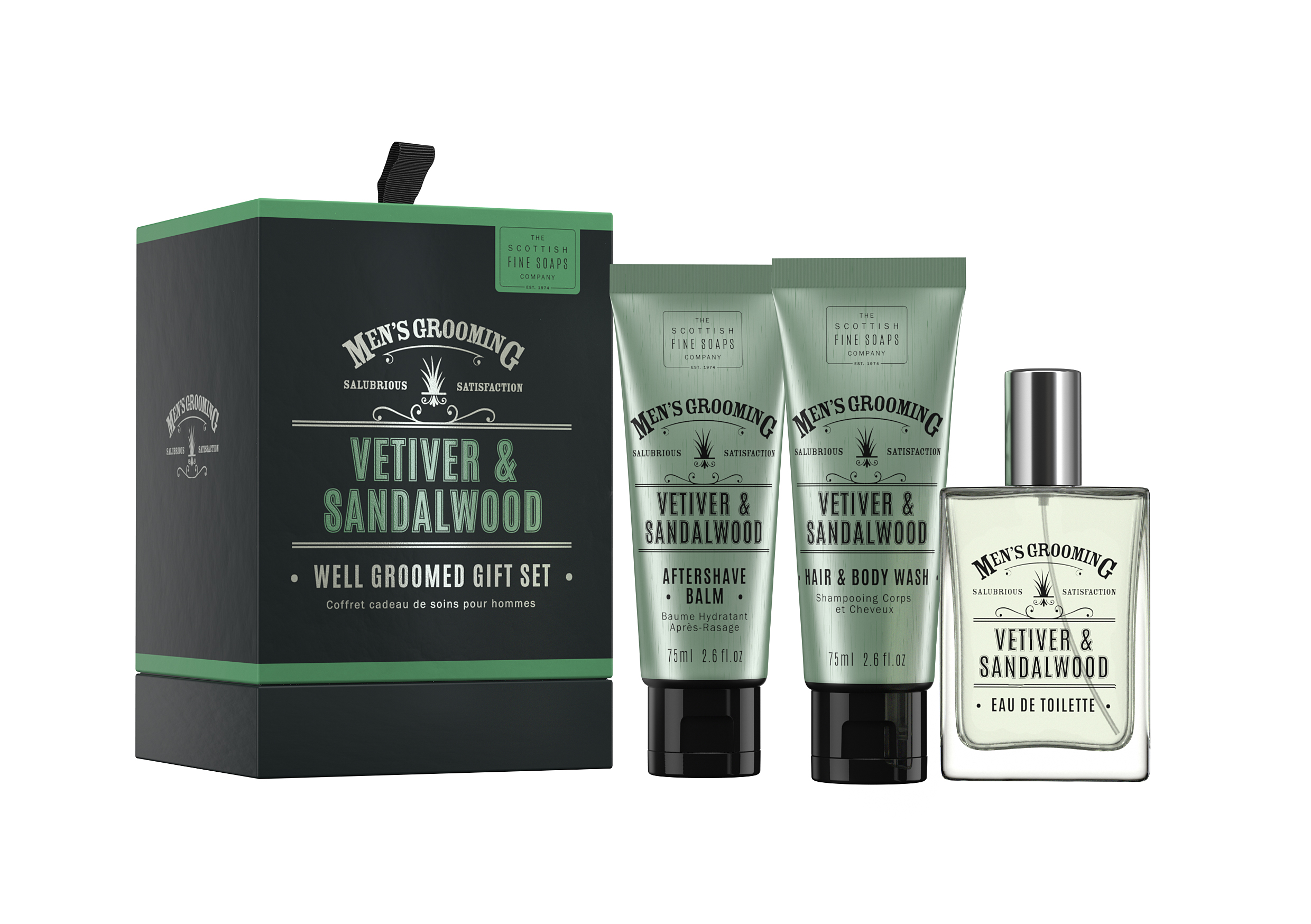 The Scottish Fine Soaps Company Men´s Grooming Vetiver & Sandalwood Well Groomed Gift Set