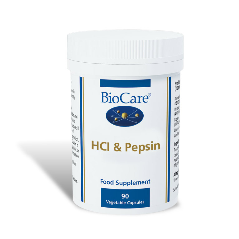 BioCare HCL & Pepsin 90 kapslar