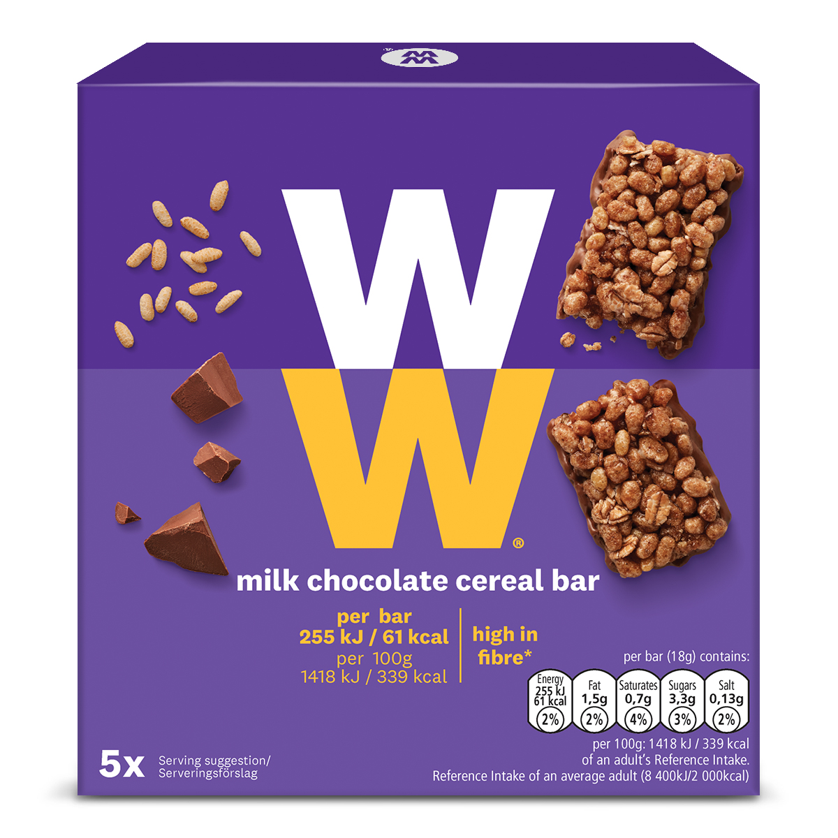 WW ViktVäktarna Müslibar Mjölkchoklad 90 g