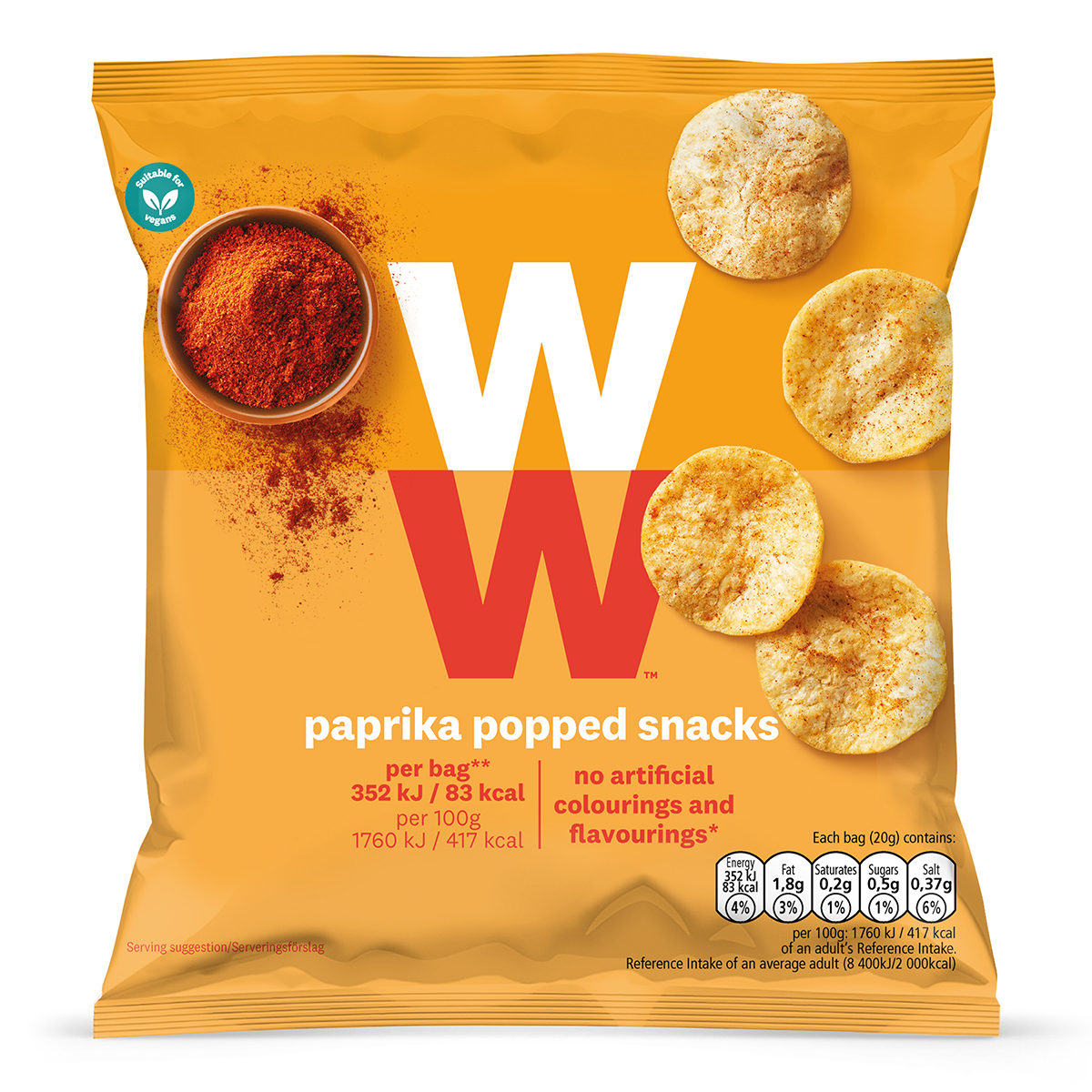 WW ViktVäktarna Chips Paprikasmak 20 g