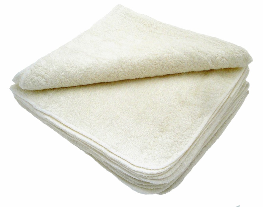 MuslinZ Bamboo Cotton Terry Wipes White 12 st