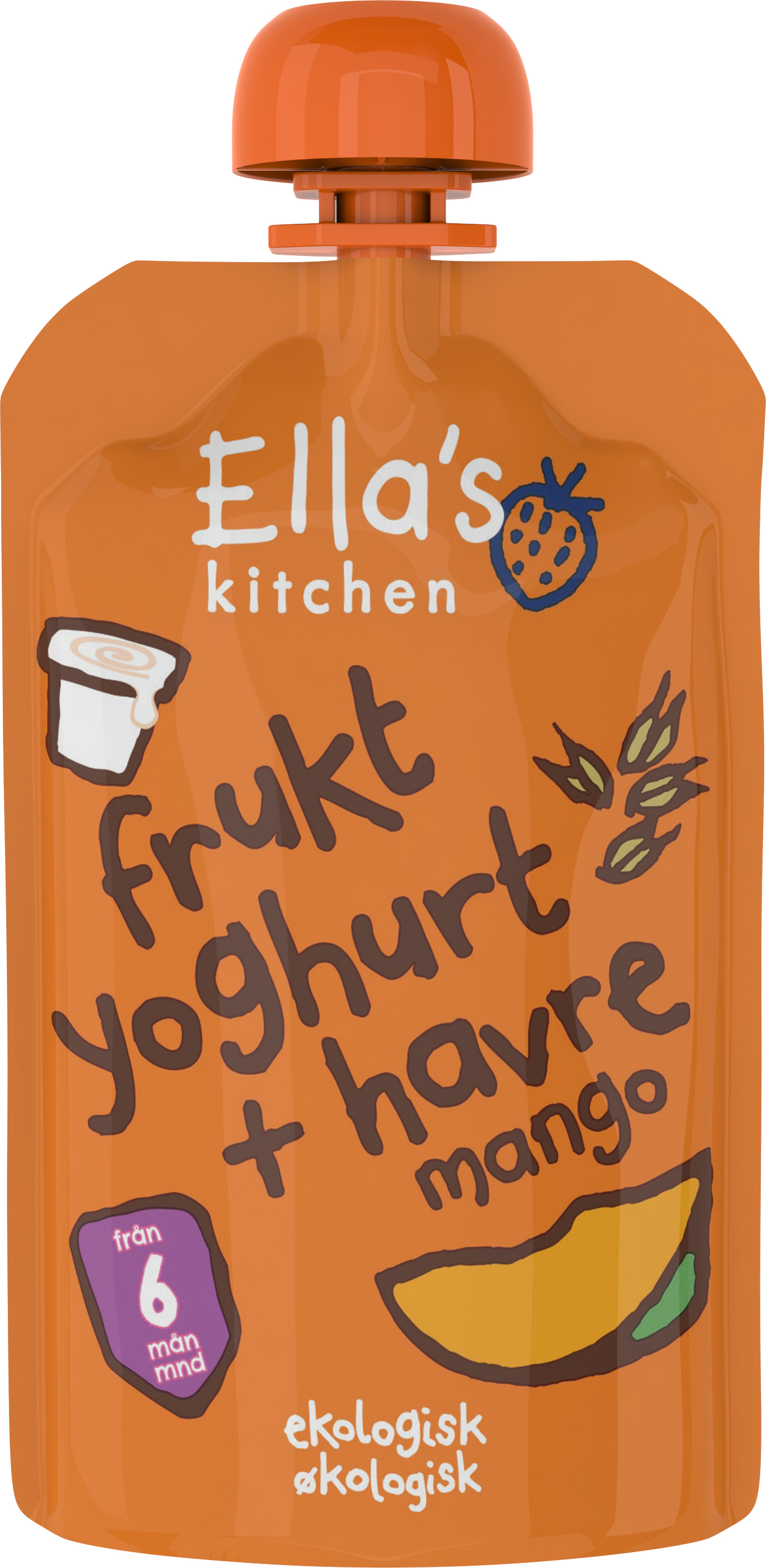 Ella's Kitchen Frukt yoghurt, havre & mango 100 g