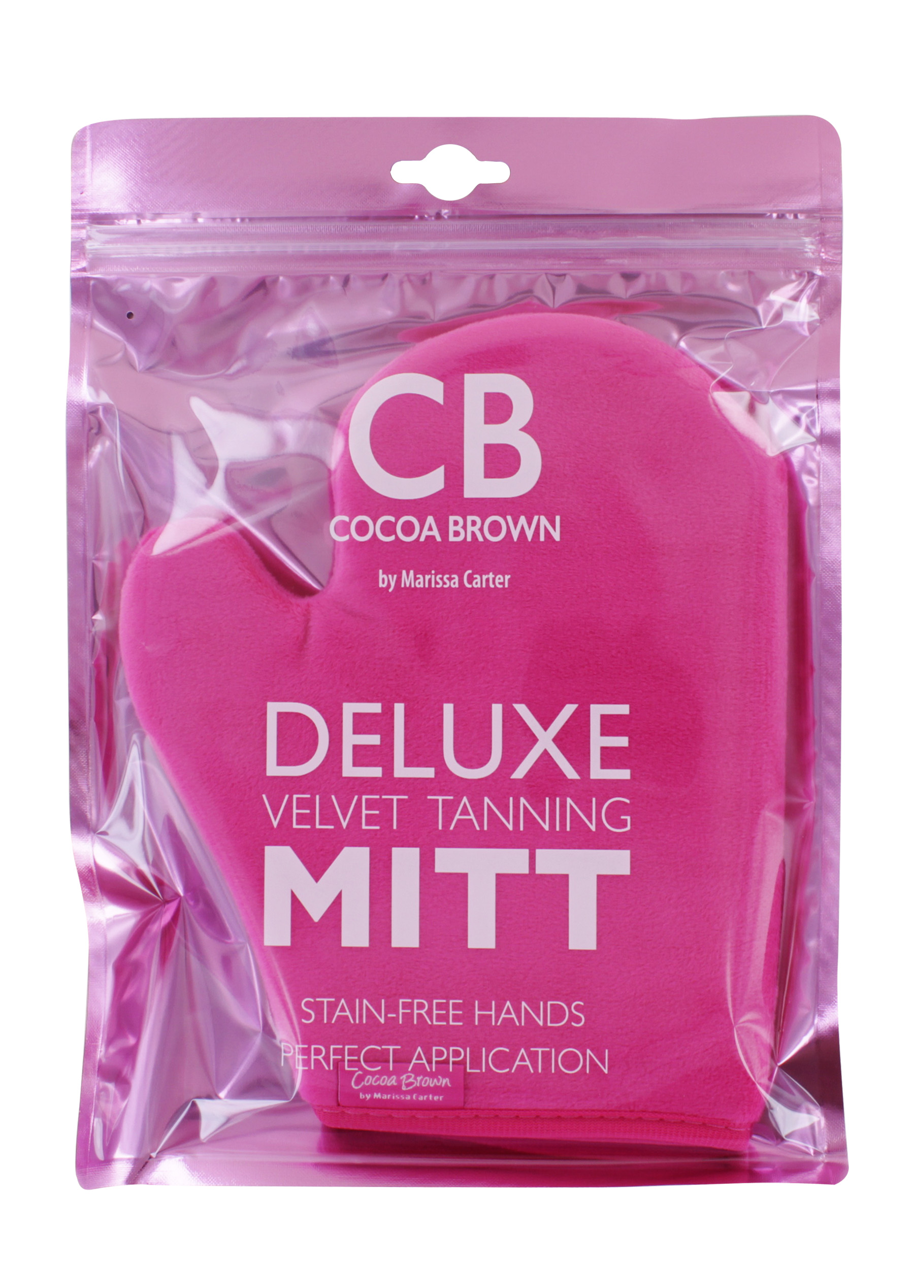 Cocoa Brown Velvet Thumb Tanning Mitt 1 st