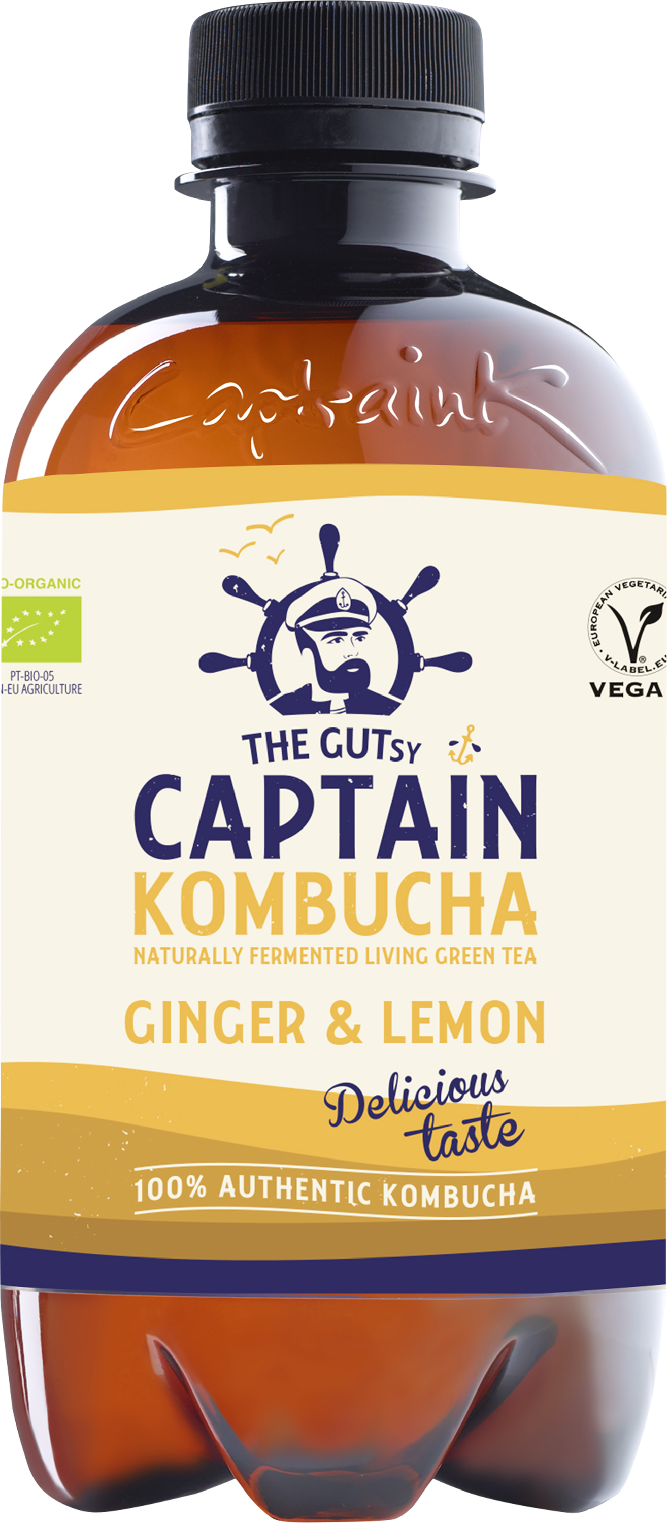 The GUTsy Captain Kombucha Ginger & Lemon 400 ml