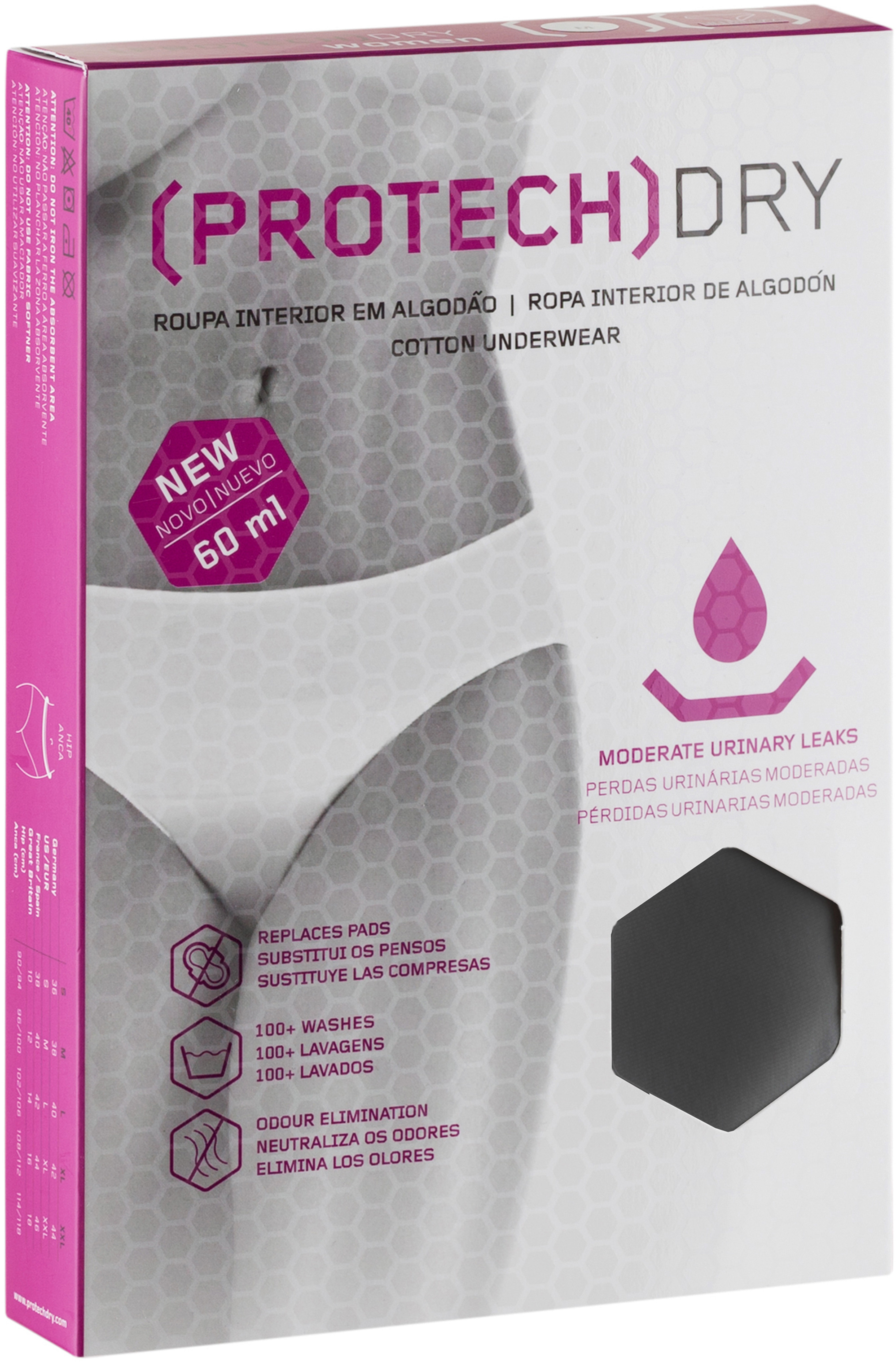 ProtechDry Damtrosa Brief Inkontinens Svart M 1 st