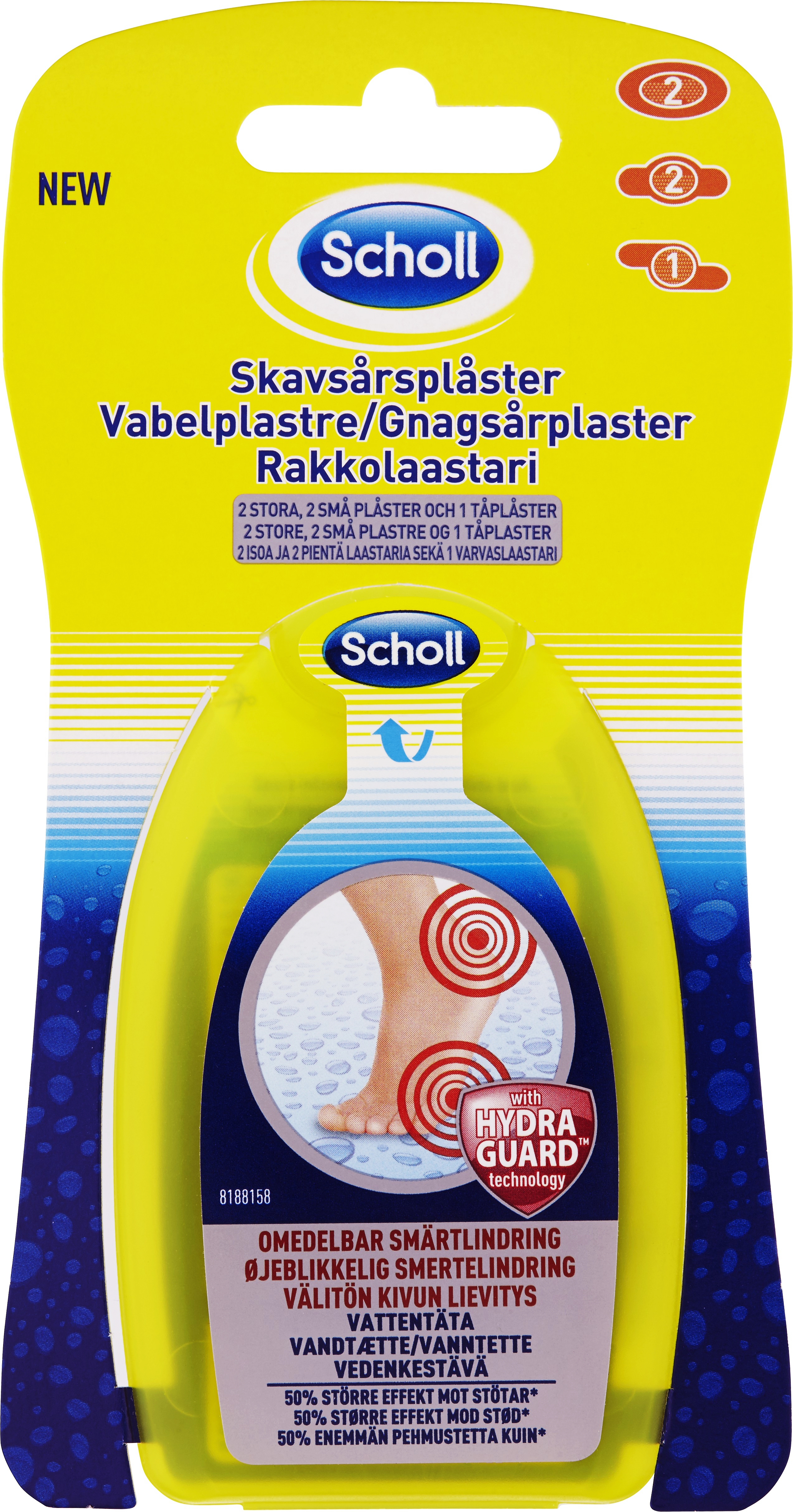 Scholl Hydra Gel Skavsårsplåster Mix 5 st