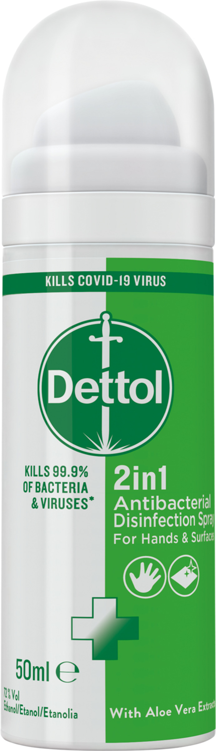 Dettol 2in1 Antibakteriell Desinfektionsspray 50 ml