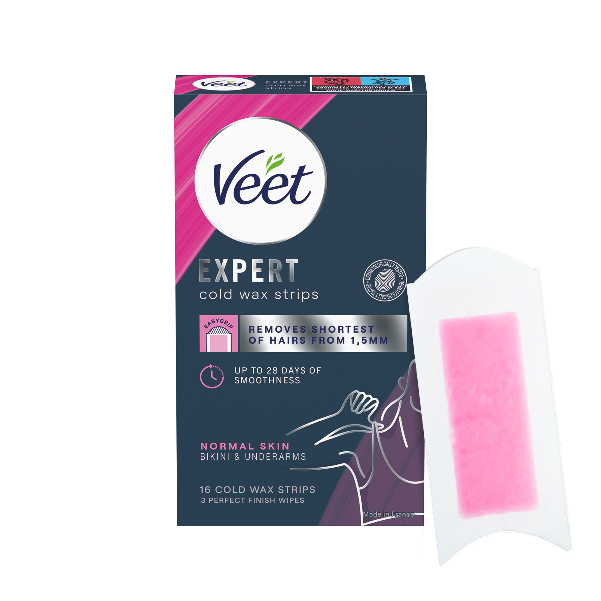 Veet Expert Vaxremsor Normal hud för bikini & armhåla 16 st