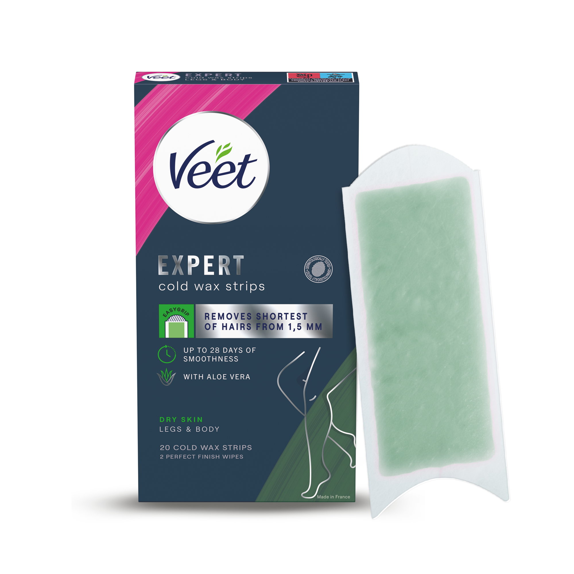 Veet Expert Vaxremsor Torr hud för ben & kropp 20 st