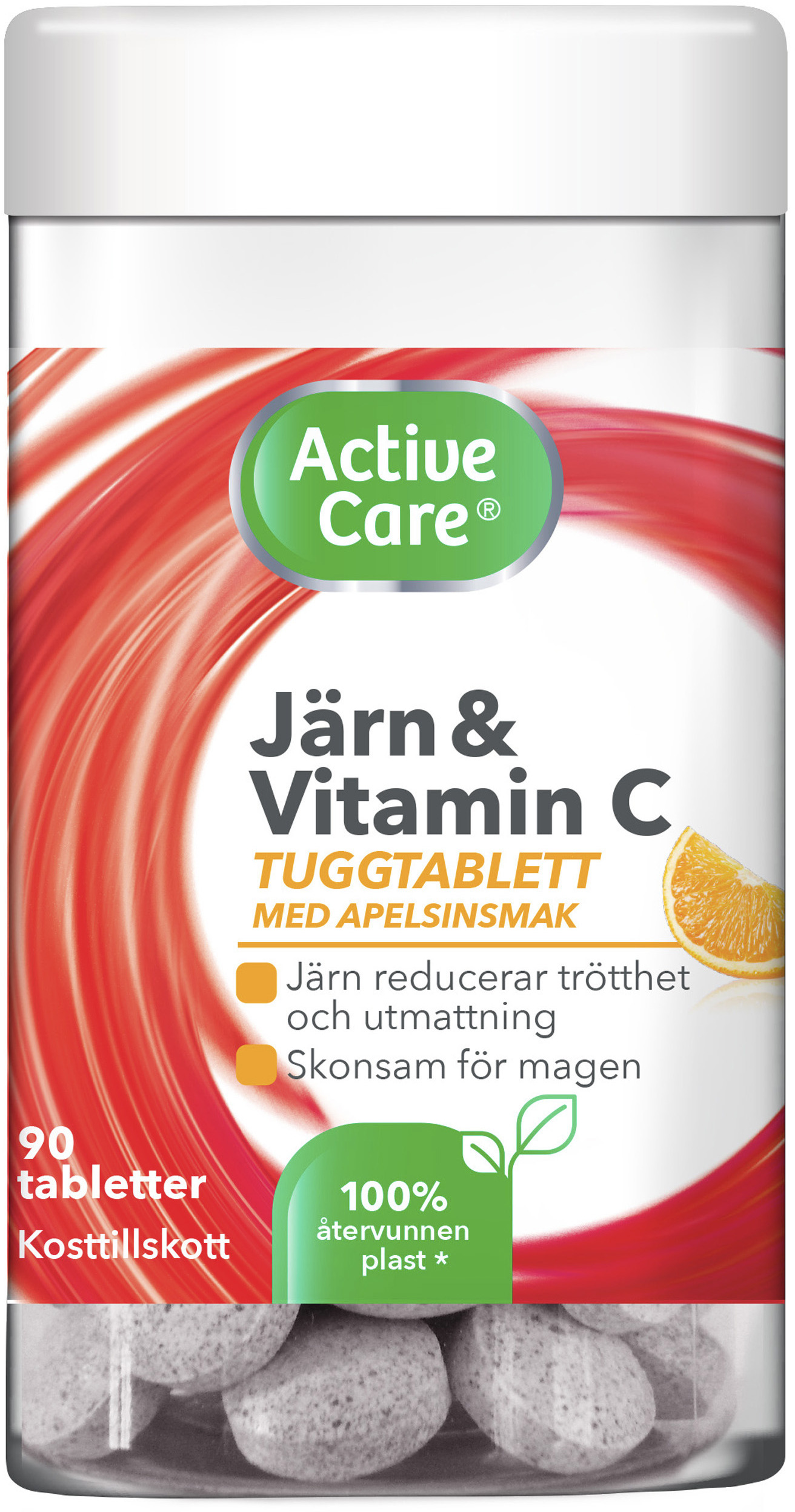 Active Care Järn & Vitamin C 90 tuggtabletter