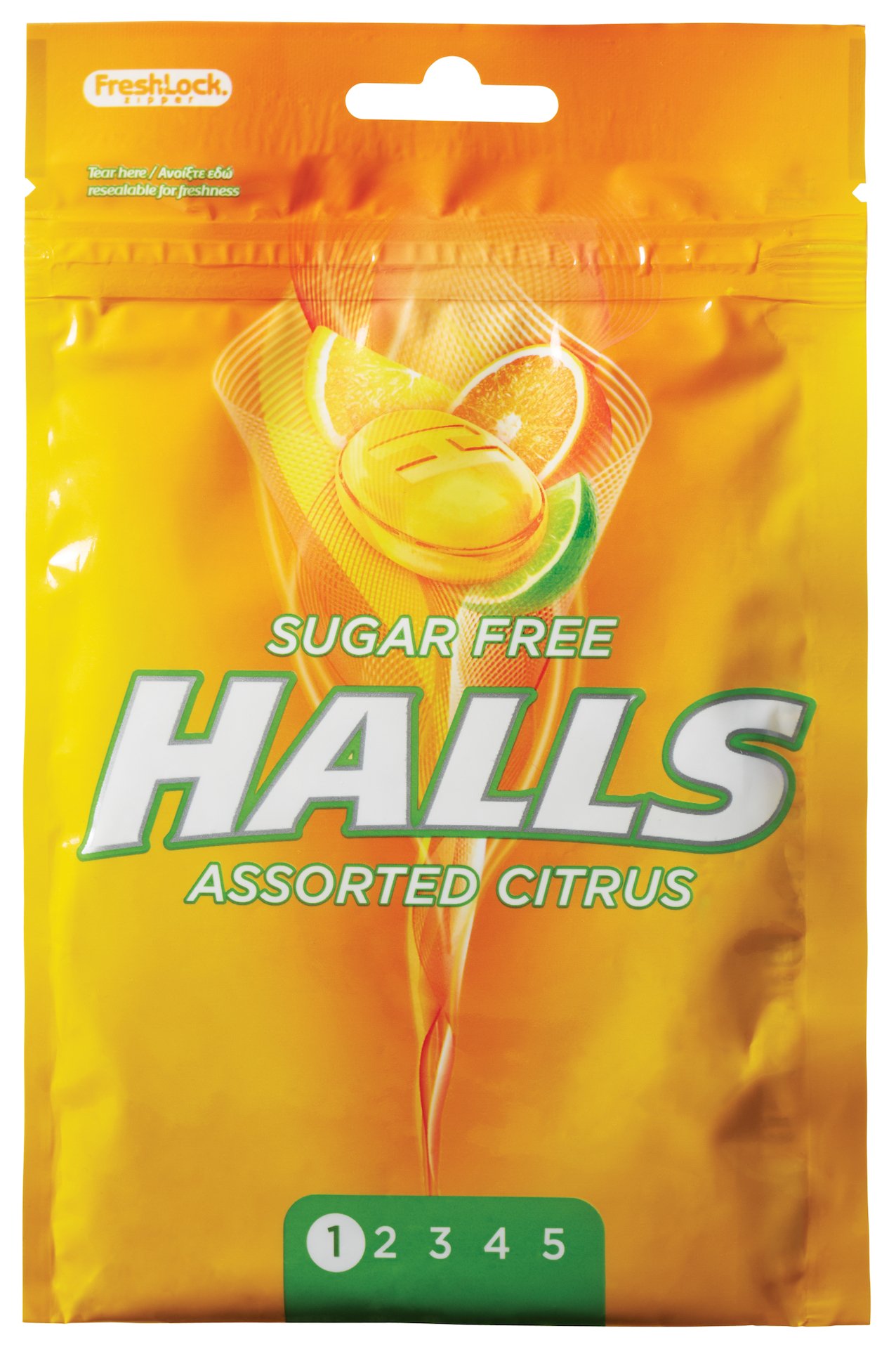 Halls Assorted citrus sugarfree 65 g