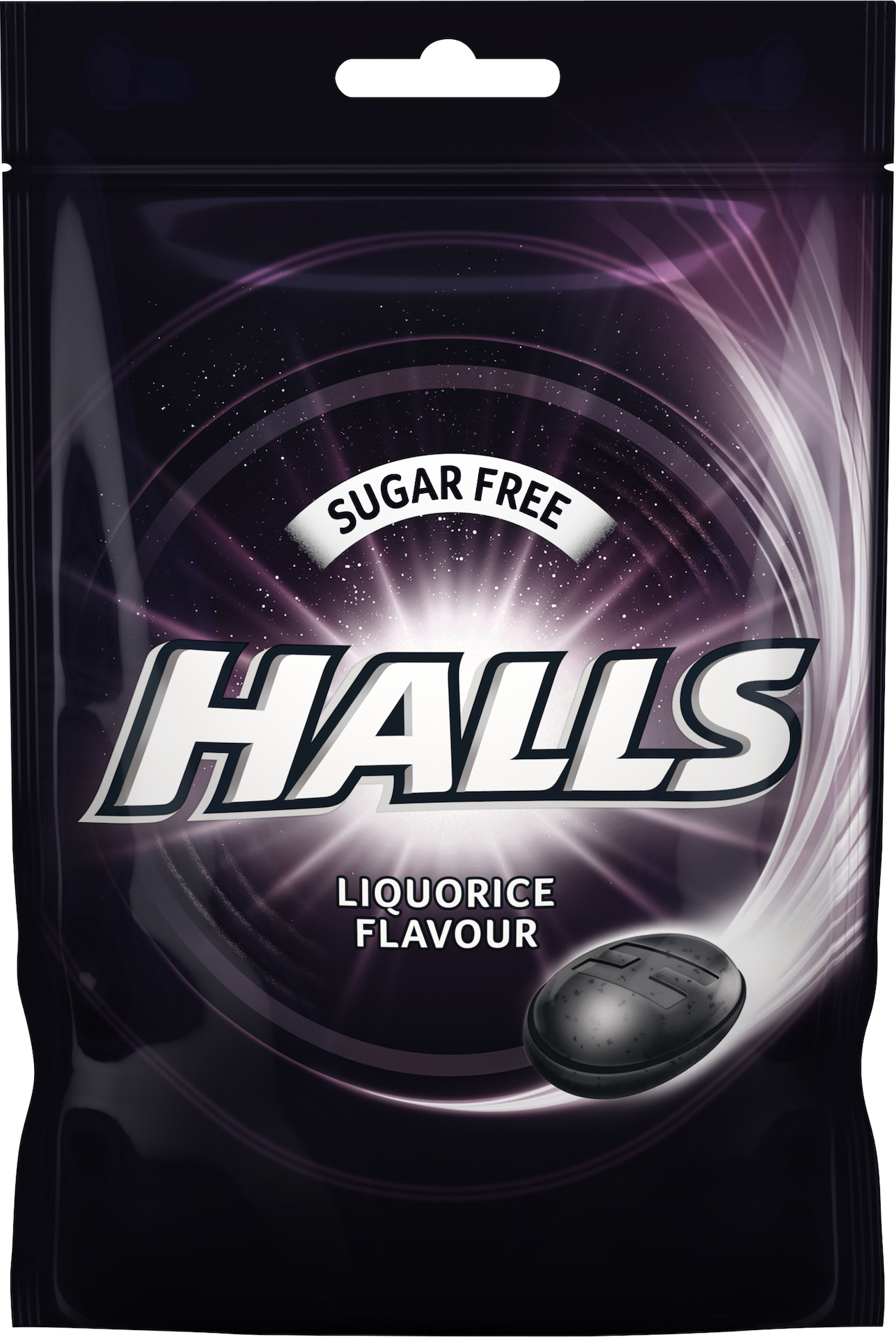 Halls liquorice sugarfree bag 65 g