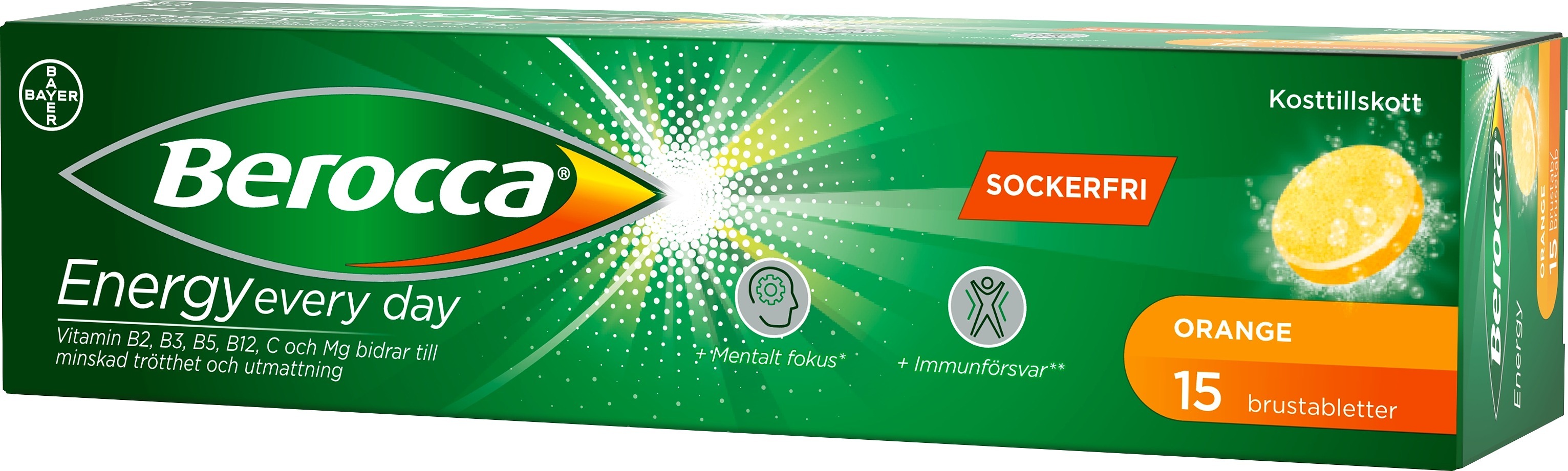 Berocca Energy Apelsin 15 brustabletter