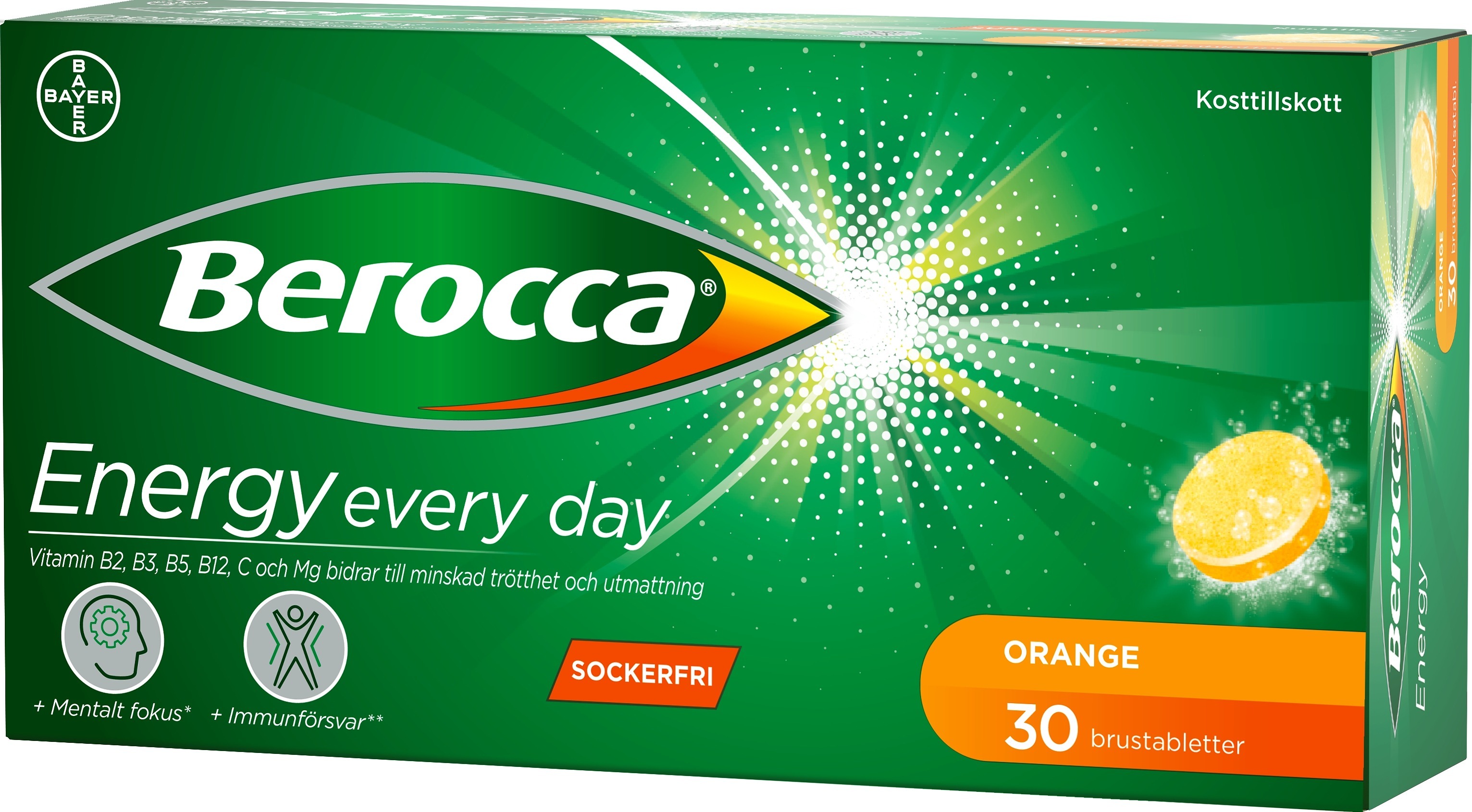 Berocca Energy Apelsin 30 brustabletter