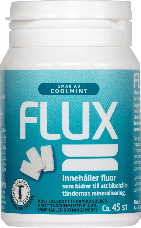 Flux Tuggummi Coolmint 45st - Burk