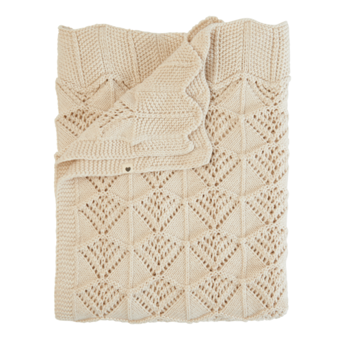BIBS Knitted Blanket Wavy Ivory 1 st