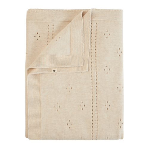 BIBS Knitted Blanket Pointelle Ivory 1 st