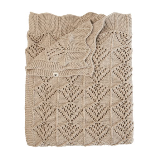 BIBS Knitted Blanket Wavy Vanilla 1 st