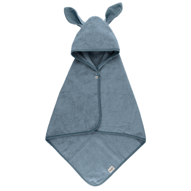 BIBS Kangaroo Hoodie Towel Baby Petrol 1 st