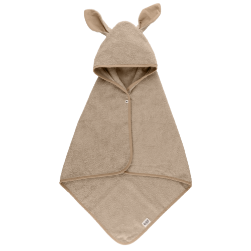 BIBS Kangaroo Hoodie Towel Baby Vanilla