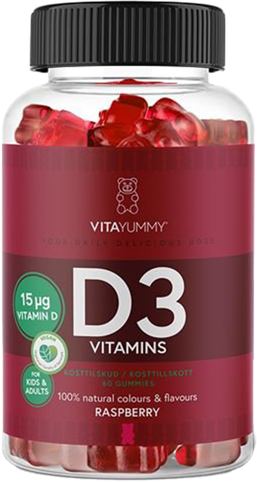 VitaYummy D3 Hallon 60 tuggtabletter