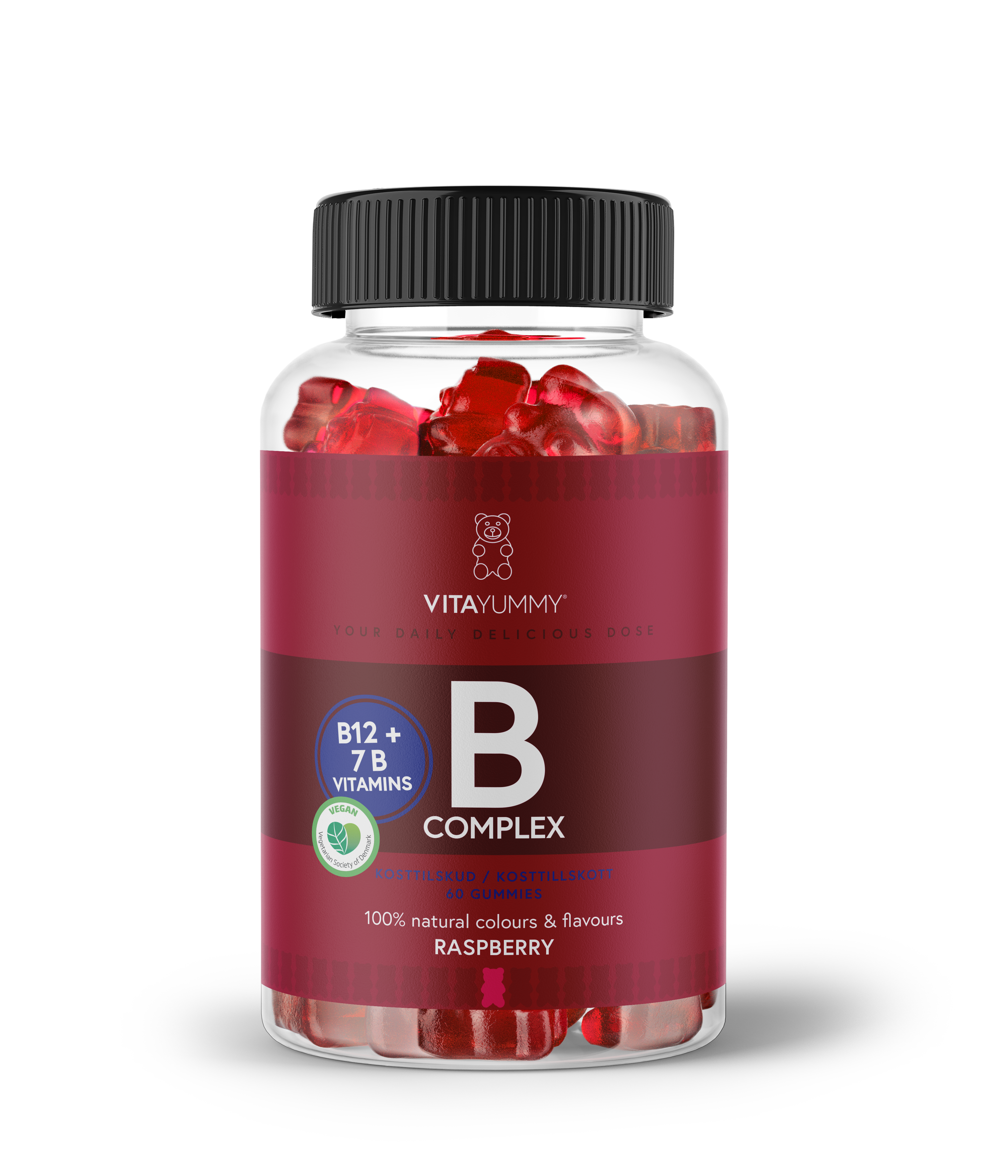 VitaYummy B-Complex Raspberry 60 tuggtabletter