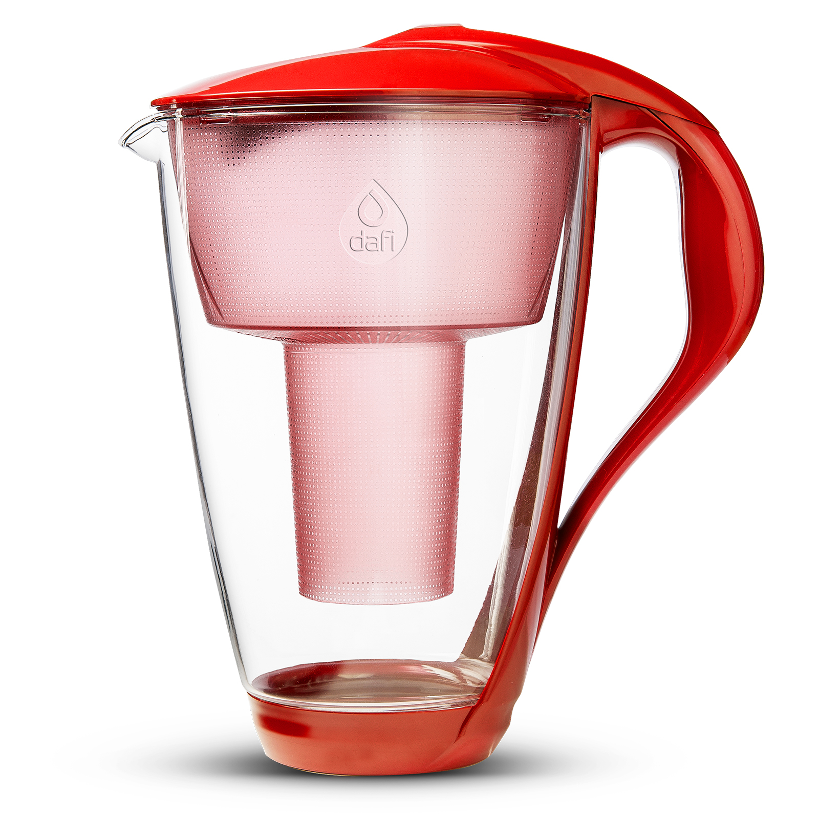 Dafi Vattenreningskanna Glas Röd 2 liter