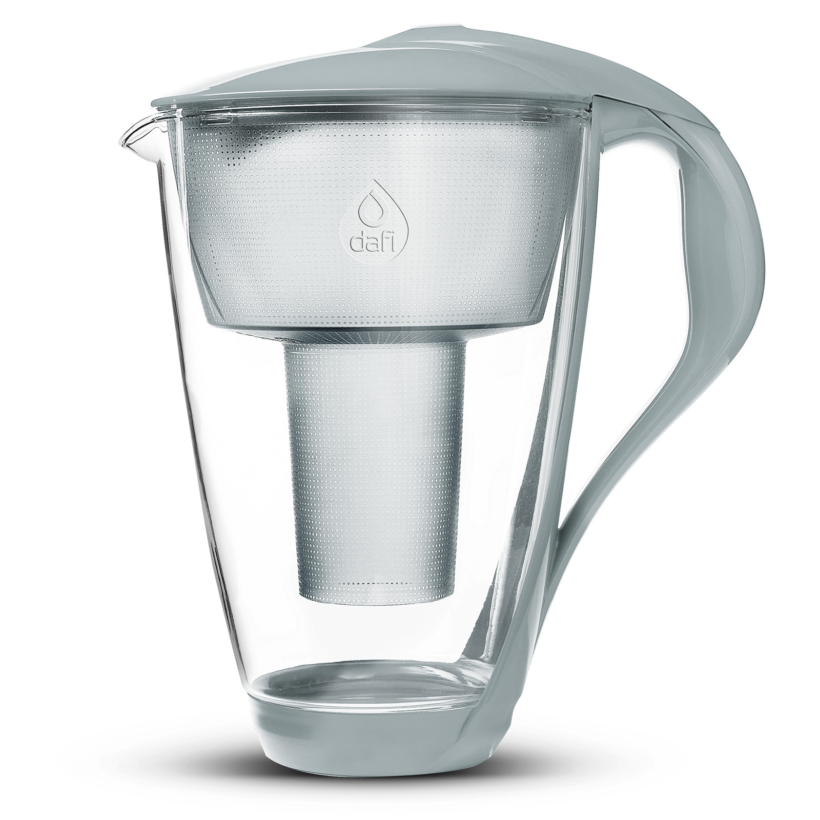 Dafi Vattenreningskanna Glas Stålgrå 2 Liter 1 st