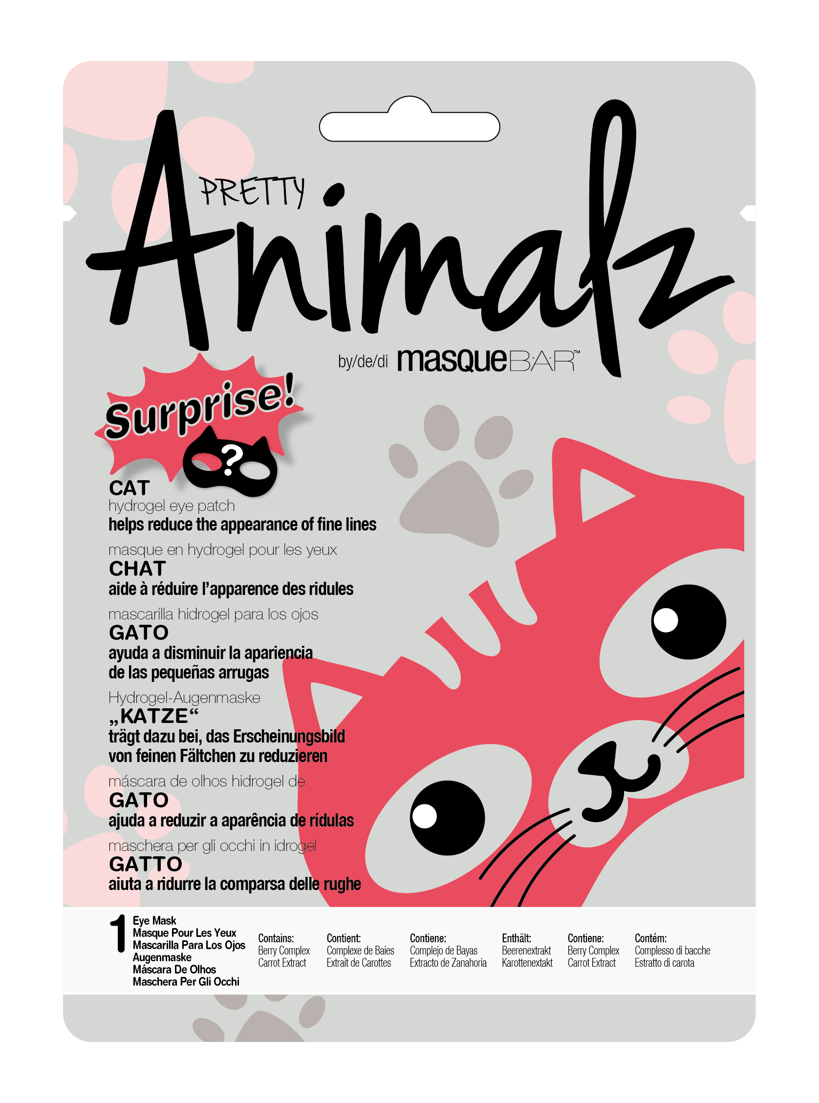 Masque Bar Animalz Cat Hydro Eye Mask 1 st - Olika mönster