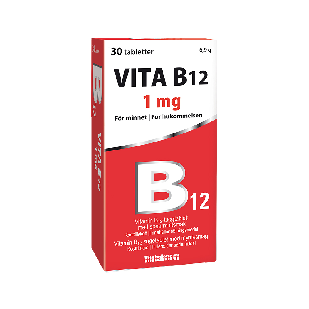Vita B12 1 mg 30 tabletter