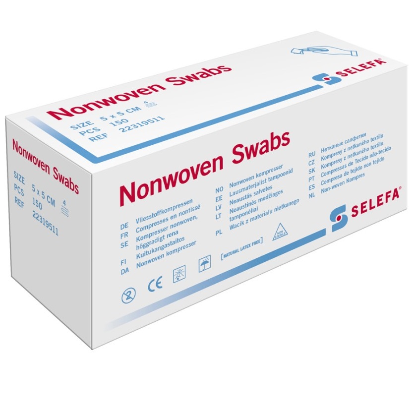 Selefa Kompress nonwoven 5x5cm 150 st