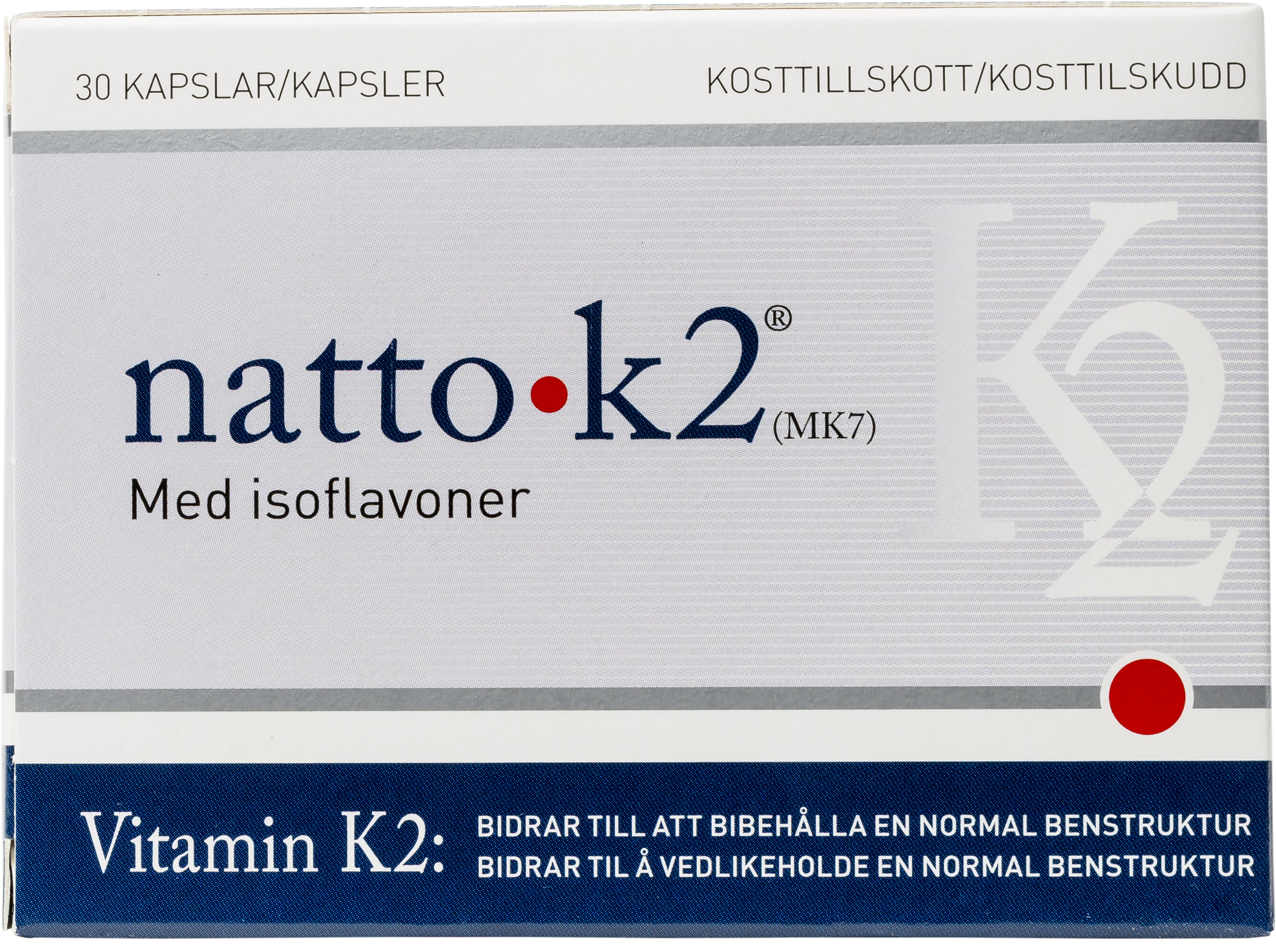 natto k2 Vitamin K2 Med Isoflavoner 30 kapslar