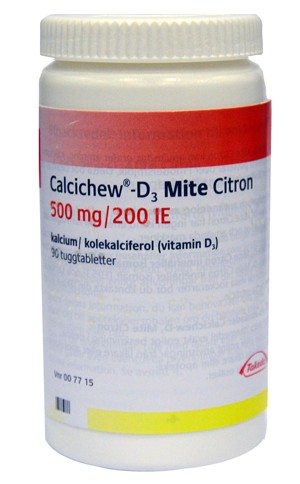 Calcichew-D3 Mite citron, tuggtablett 500 mg/200 ie, 90 st