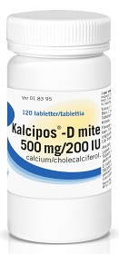 Kalcipos-D mite filmdragerad tablett 500 mg/200 IE 120 st